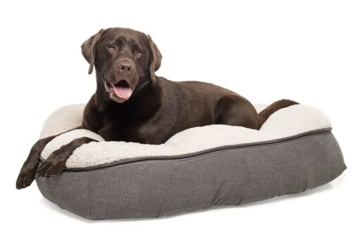 You & Me Naturals Rectangle Bismark Dog Cushion Charcoal Large -Pet Supply Store 25033 fuzzy beast studio 0044 1