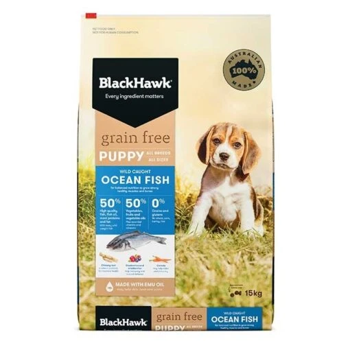 Black Hawk Grain Free Ocean Fish Puppy Dog Food -Pet Supply Store 27422 138864 136767 136768 grain free puppy ocean fish digital shelf 09 guaranteed analy