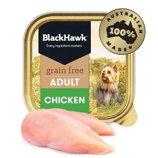 Black Hawk Grain Free Chicken Adult Dog Can 100gx9 -Pet Supply Store 29652 137541 132943 bhc101 grain free wet adult chicken final 20200528 02 mobile optimised