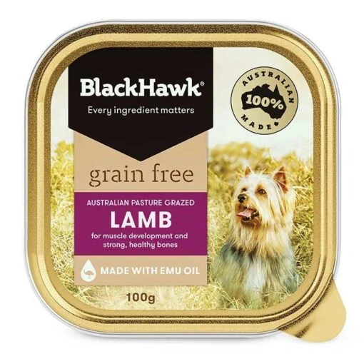 Black Hawk Grain Free Lamb Adult Dog Can 100gx9 -Pet Supply Store 29653 137542 132944 bhc102 grain free wet adult lamb 01 google hero 100g 1 1 4 1