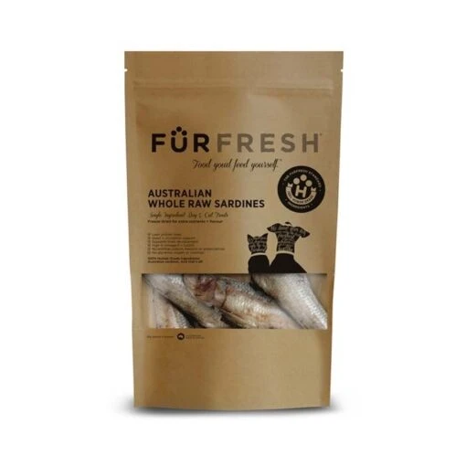 Furfresh Freeze Dried Whole Raw Sardines Dog Treat 65g -Pet Supply Store 30140 138184 treat label rendering sadin 1 1