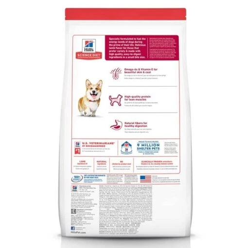 Hill's Science Diet Lamb & Rice Small Breed Adult Dog Food 7kg -Pet Supply Store 32121 139346 8557 sd dog adult sb back 3 1