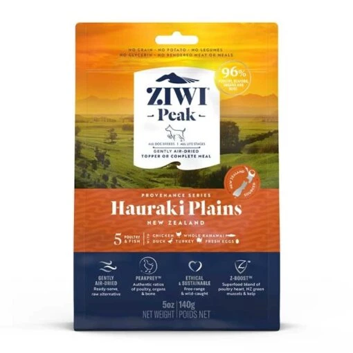 Ziwi Peak Air Dried Hauraki Plains Adult Dog Food -Pet Supply Store 32182 139204 ziwi hauraki plains 5oz pouch right 1 1