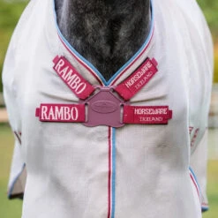 Horseware Ireland HORSEWARE - RAMBO PROTECTOR DISC CLOSURE OATMEAL/CHERRY -Pet Supply Store 467268 1600 auto