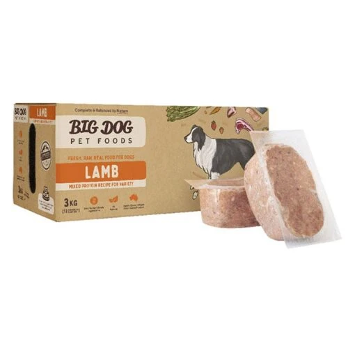 Big Dog Barf Lamb Dog Patties 3kg -Pet Supply Store 501060 BD BARF DF PATTIE LAMB 3kg 2