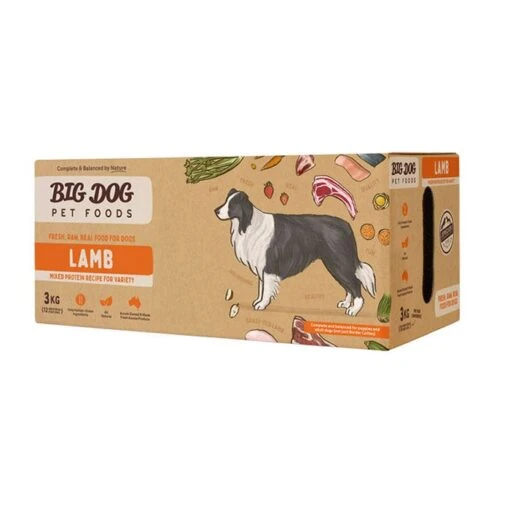 Big Dog Barf Lamb Dog Patties 3kg -Pet Supply Store 501060 BD BARF DF PATTIE LAMB 3kg 4