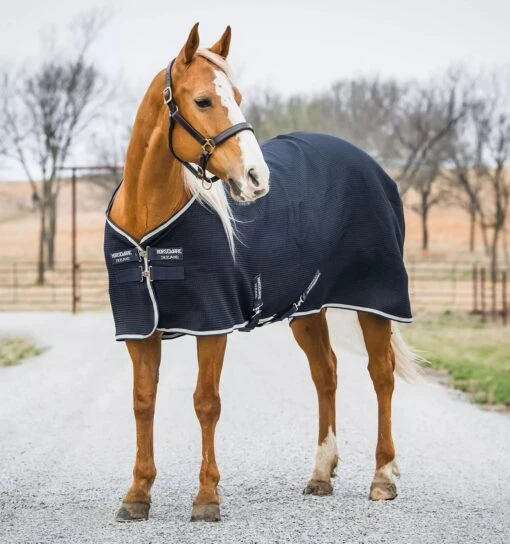 Horseware Ireland HORSEWARE - RAMBO TECHNI WAFFLE COOLER -Pet Supply Store ACAW62 Techni Waffle navy western