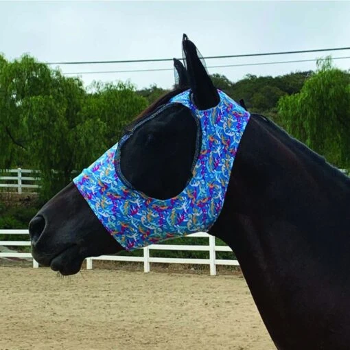 Professional's Choice Comfort Fit Lycra Fly Mask -Pet Supply Store DRAG2