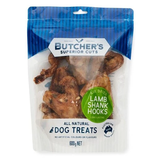 Butcher's Superior Cuts Lamb Shank Hook Dog Treat 600g -Pet Supply Store Dog 123909 BSC Lamb Shank Hook 600g 1600g 1