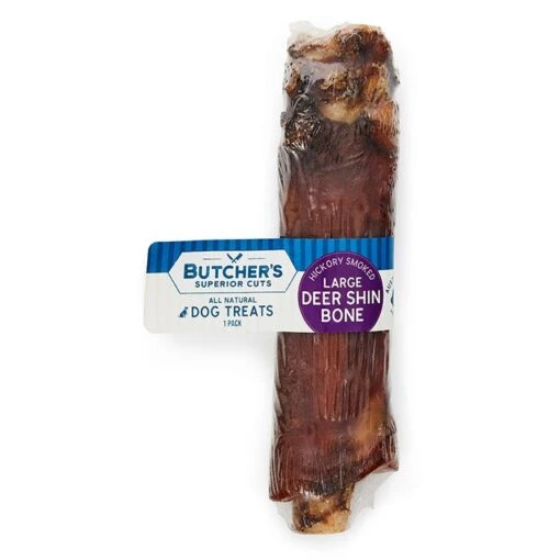 Butcher's Superior Cuts Deer Shin Bone Dog Treat -Pet Supply Store Dog 137736 BSC Deer Shin Bone Large 1pk 11pk 1 1