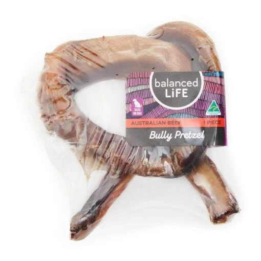 Balanced Life Bully Stick Pretzel Dog Treat 58g -Pet Supply Store Dog 141515 Balanced Life Australian Made Bully Stick Pretzel Exclusive To Petbarn 1 smasmaller