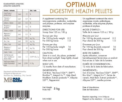 MAD BARN - OPTIMUM DIGESTIVE HEALTH 5KG -Pet Supply Store OP