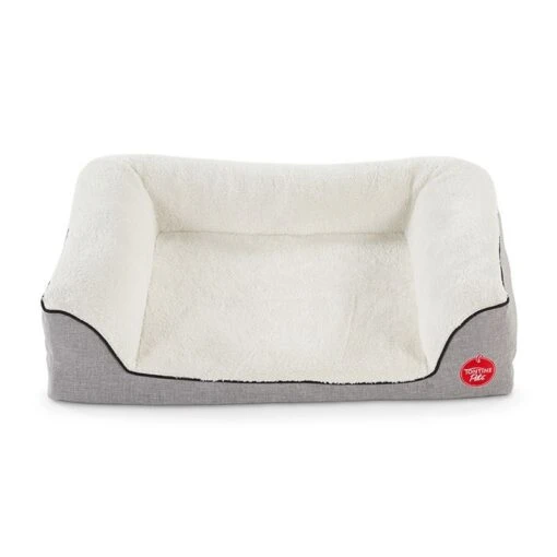 Tontine Pets Orthopaedic & Fleece Dog Basket Grey -Pet Supply Store bedding dog 140251 tontine tontineorthopaedicfleecedogbasketgreyl75x95x22cm lg 1 003 1