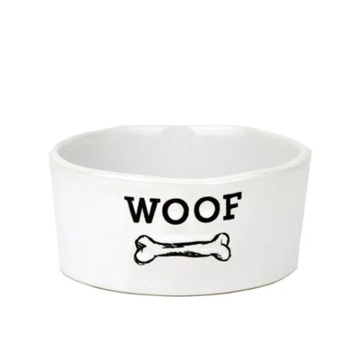 Barkley+Bella Bowl Ceramic Woof Small 450ml -Pet Supply Store