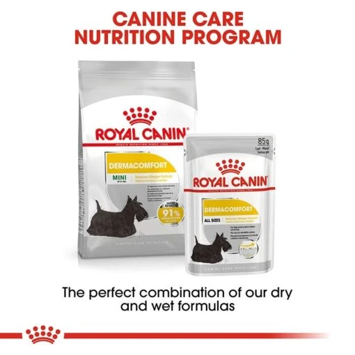 Royal Canin Dermacomfort Adult Dog Pouch 85gx12 -Pet Supply Store rc ccn wet dermacomfort cv eretailkit 4