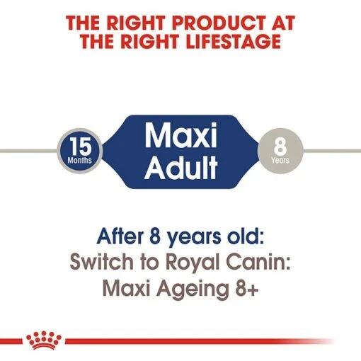 Royal Canin Maxi Breed Adult Pouch 140gx10 -Pet Supply Store rc shn wet maxiadult cv eretailkit 1